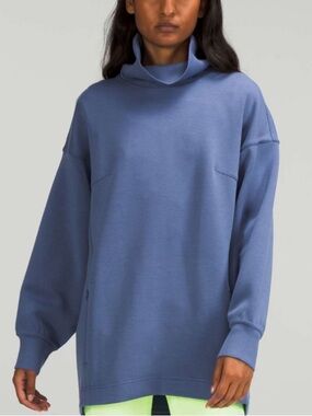 Lululemon Modal Blend Turtleneck Tunic Water Drop Blue Oversized Size 10